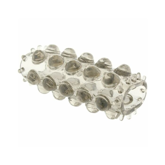 Manica per pene nera super elasticizzata strutturata