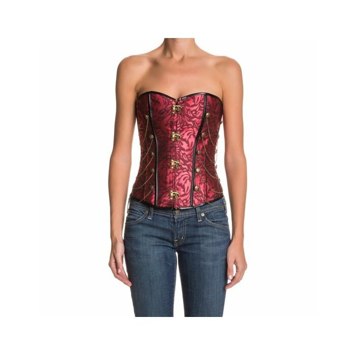 Corsetto granato con dettagli