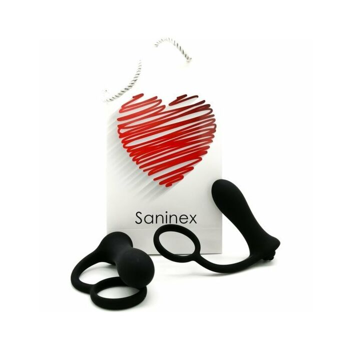 Saninex brave - tappo vibrante con anello - nero