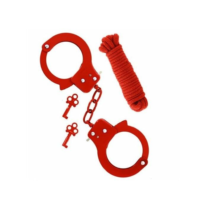 Manette extra per il sesso + corda rossa