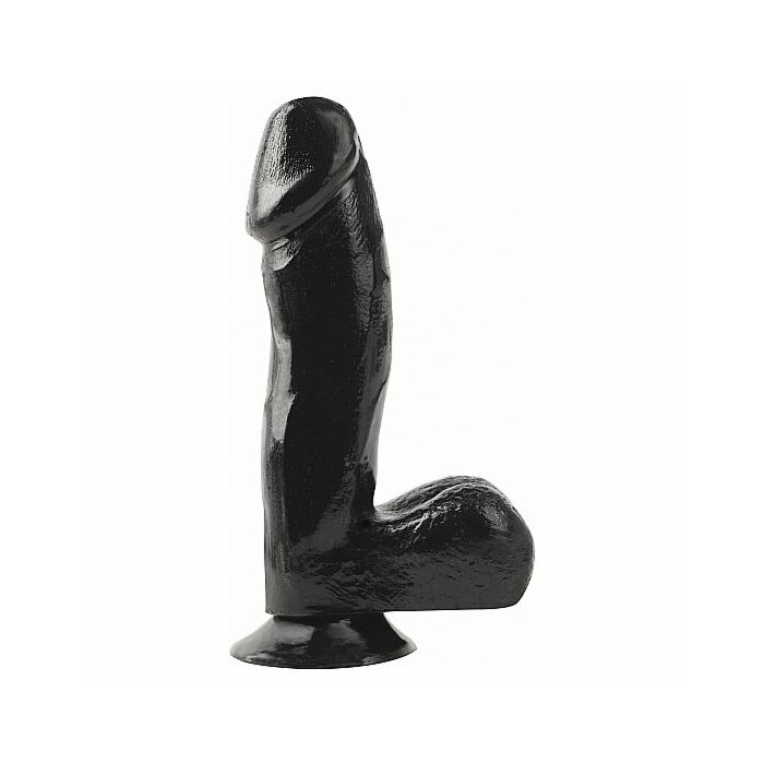 Basix gelatina pene succhiare nero 16 cm