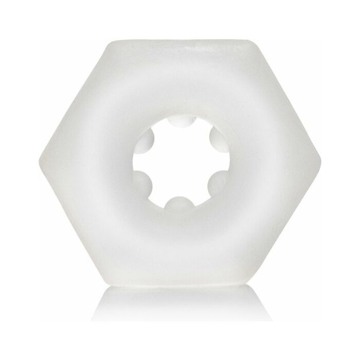 Anello esagonale trasparente