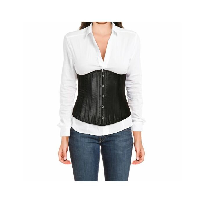 Corsetto damascato negro