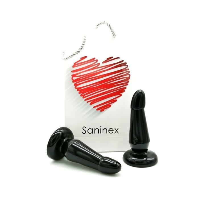 Devozione Saninex - plug & dildo con base di aspirazione - nero