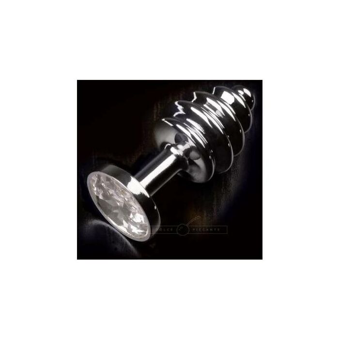 Plug anale gioielli a costine plata / diamante