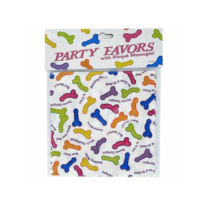 Confezione 6 tovaglioli di carta con peni