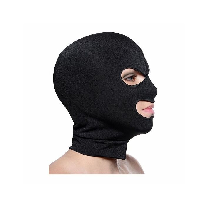 Maschera in spandex con aperture negli occhi e nella bocca