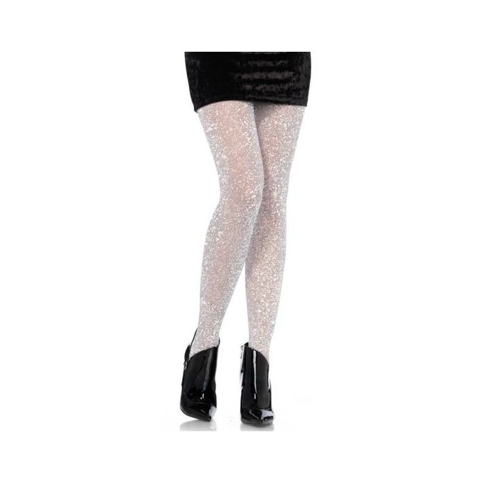 Leg avenue medias de lurex plata trasparente