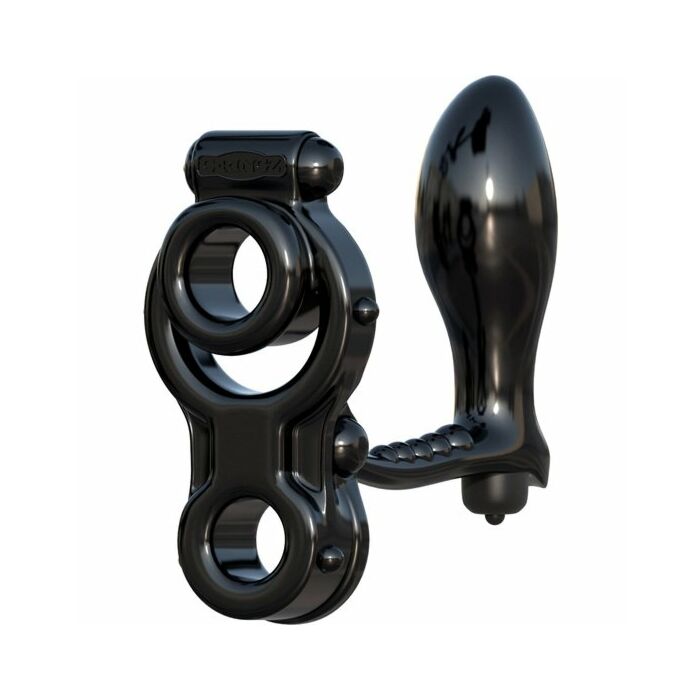 Anello del pene Ironman con tappo nero