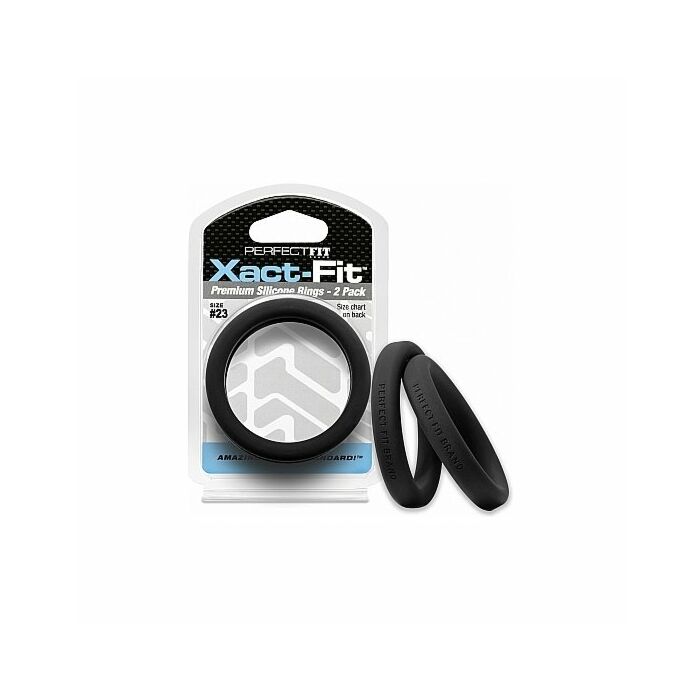 Confezione da 2 anelli in silicone Xact-fit 20,7 cm - nero