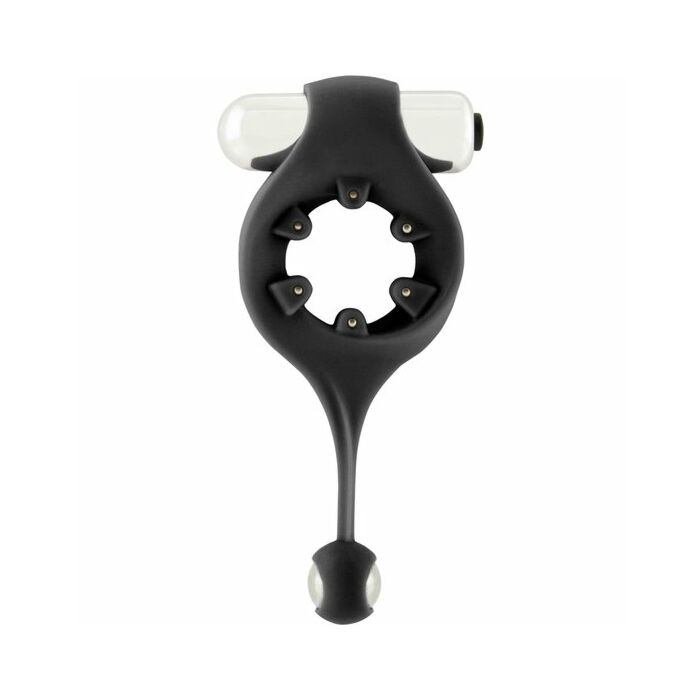 Infinito - anello vibrante con pendente nero