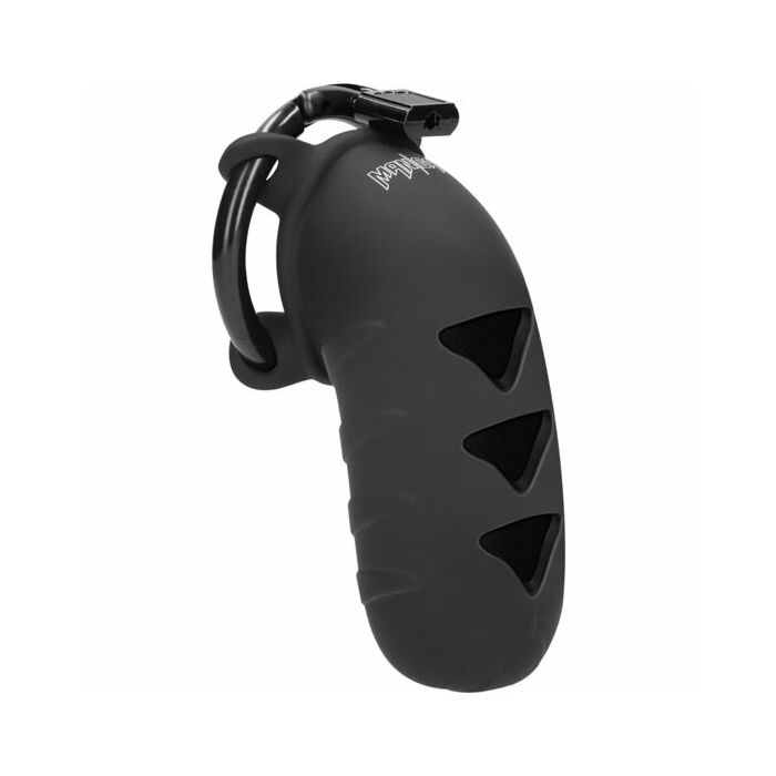 Dispositivo di castità in silicone modello 08 da 10,6 cm - Nero