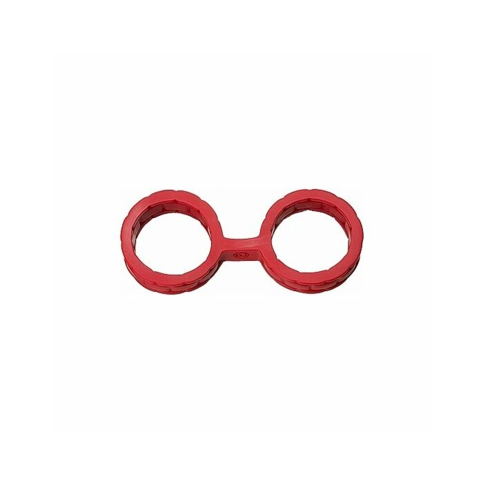 Bondage giapponese - grandi manette in silicone - rosso