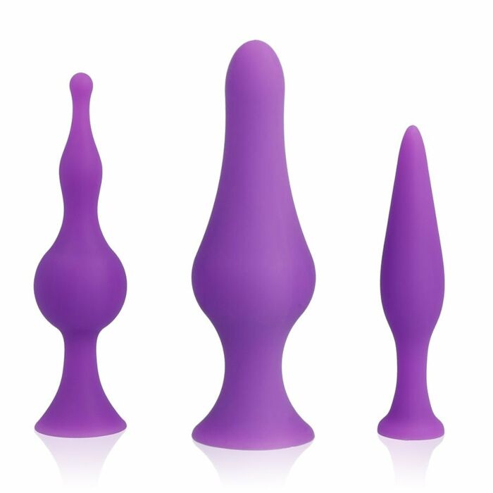 Tappi anali spirit training silicone lila 3 pezzi
