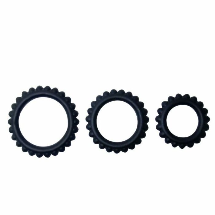 BAILE TITAN SET 3PCS ANELLO COCK NERO 2.8 + 2.4 + 1.9 CM