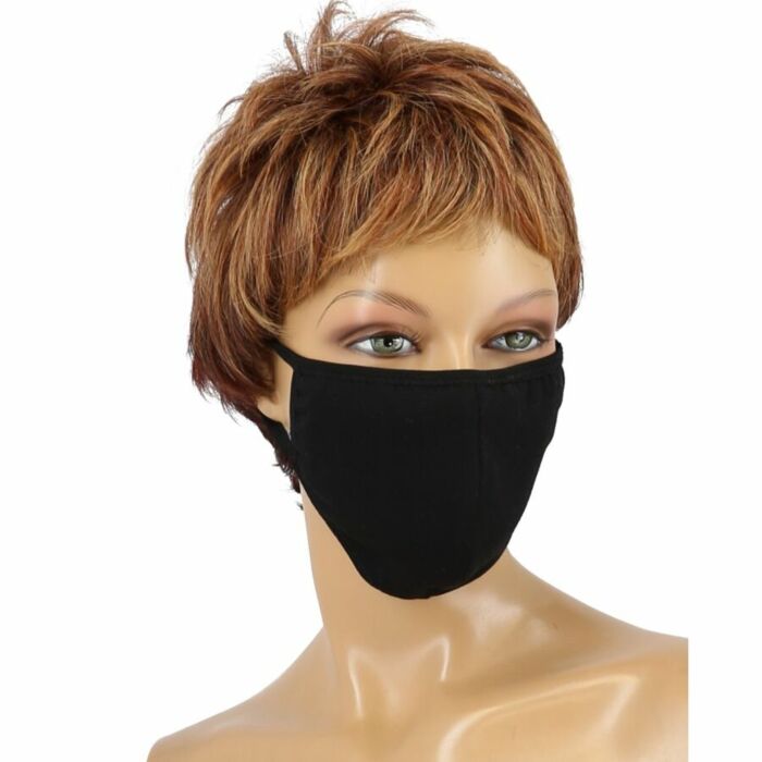 Maschera in cotone nero Covid-19