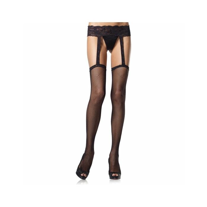 Calze a rete piccole avenue Leg con giarrettiera in pizzo incorporato plus