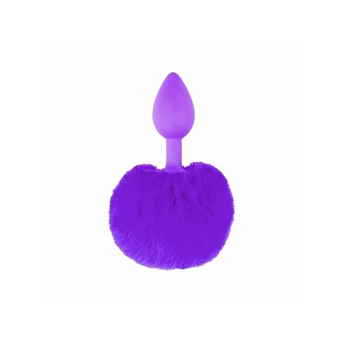 Coda di coniglio - tappo in silicone viola