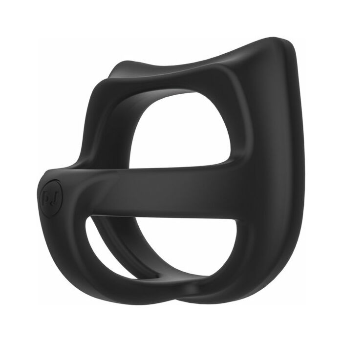 Imbracatura per cock jock in silicone nero