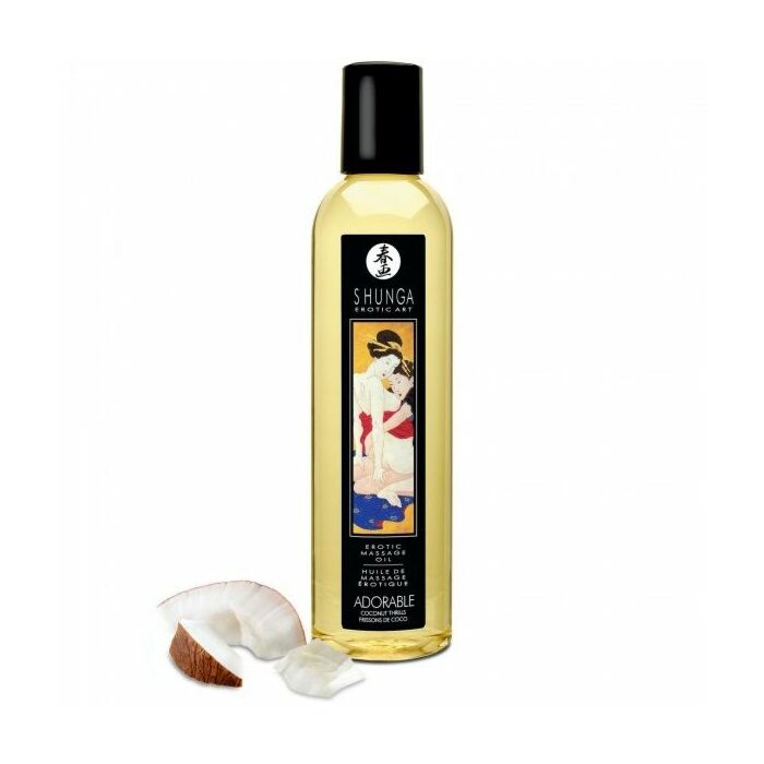 Shunga olio da massaggio erotico adorabili brillanti di cocco 250ml