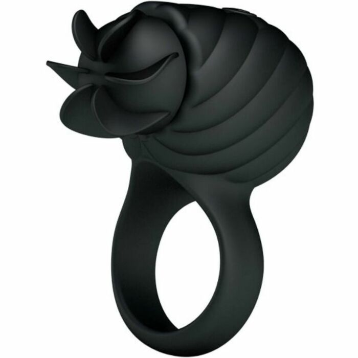 Anello in silicone Pretty Love Frances con rotazione nero
