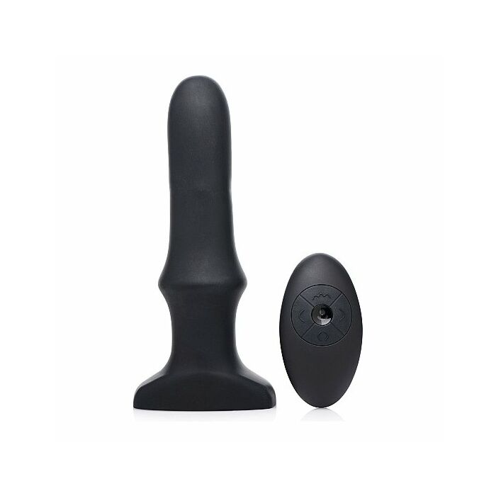 Tappo gonfiabile in silicone con vibrazione - nero