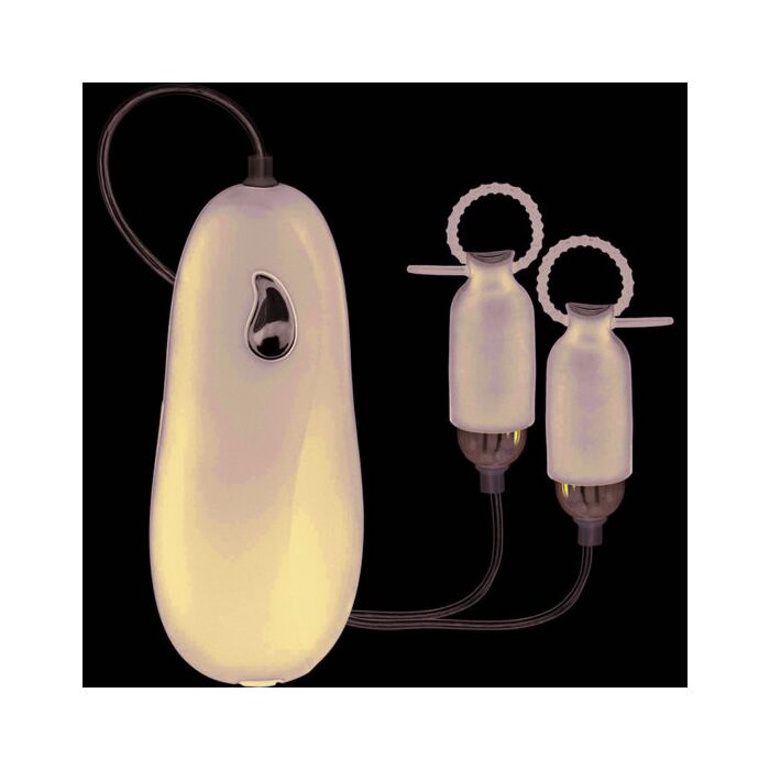 Morsetti per capezzoli con vibratore nero