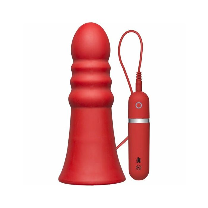 Tappo vibrante in silicone rosso 20 cm