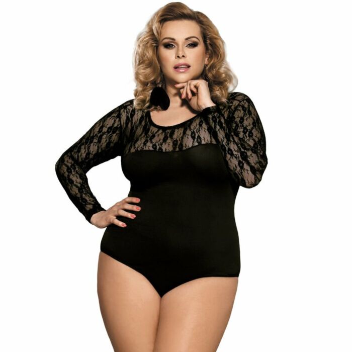 Subblime queen plus teddy manica lunga nera