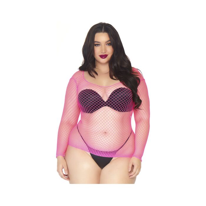 Top de red industrial - rosa