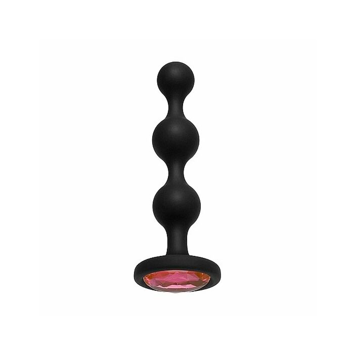 Booty bling - plug anale in silicone con perla - rosa