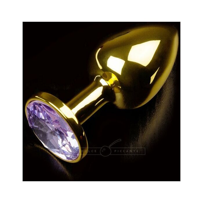 Plug anale gioielli piccolo oro baby viola