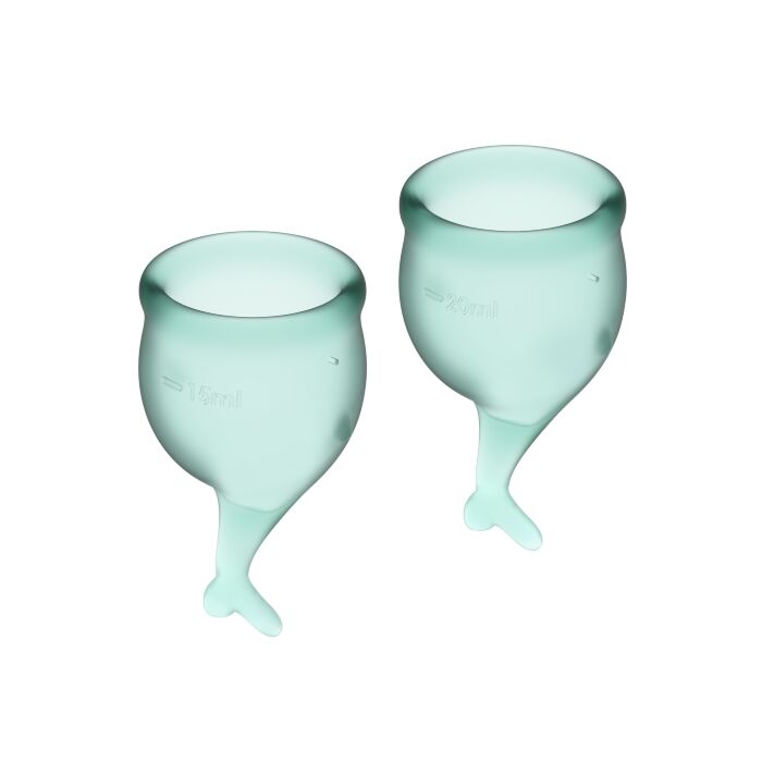 Satisfyer feel secure kit copa mestruale verde 15 + 20ml