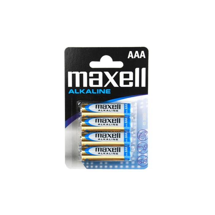 Blister 4 Batterie AAA Maxell Alcaline