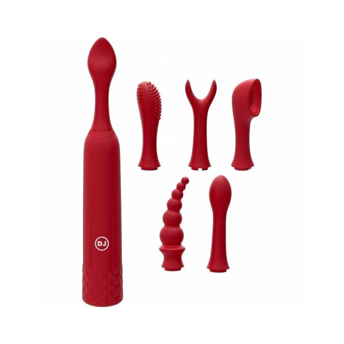 Iquiver - set vibratore piccolo 7 pezzi - rosso velluto