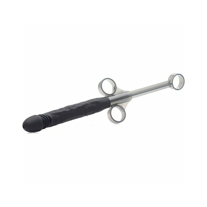 Dildo in silicone sparatutto jizz - nero