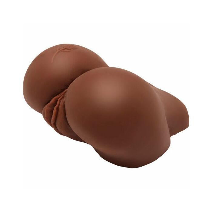 Masturbatore realistico con vibratore e culo grosso - marrone