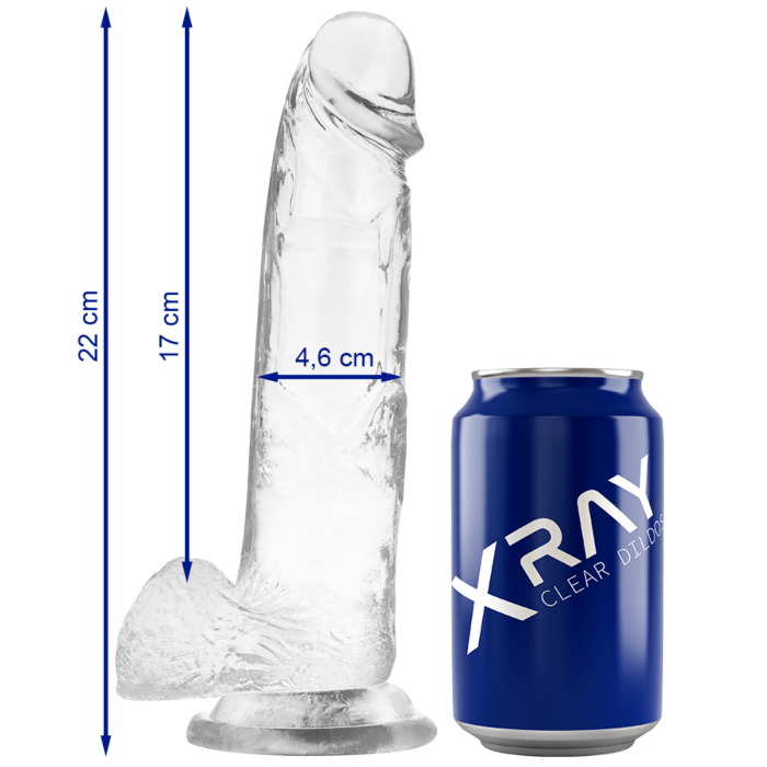 Dildo Crystal Clear 22 cm - Realismo Trasparente
