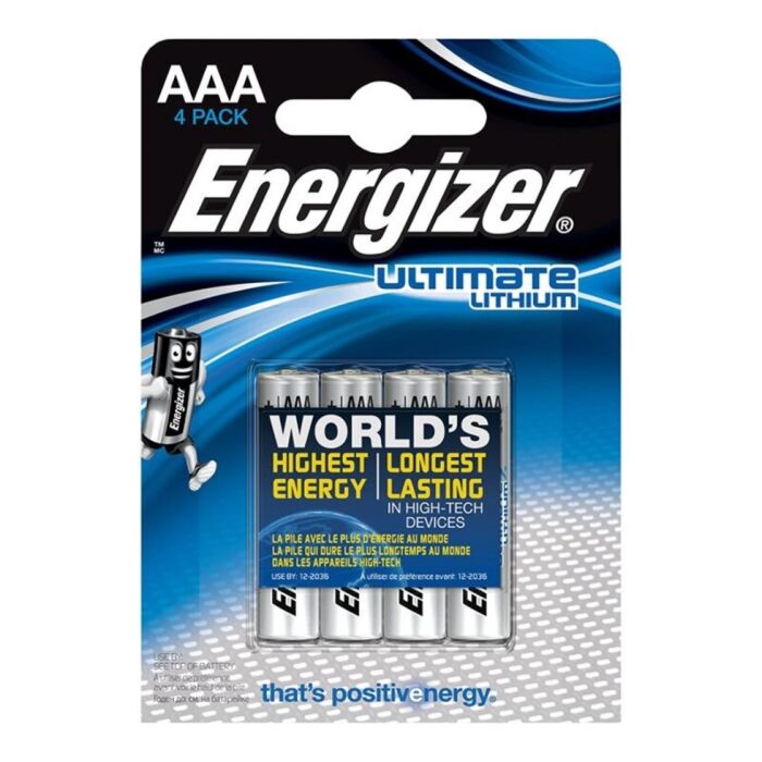 Batterie Energizer Ultimate Lithium AAA 1,5V (Blister da 4)