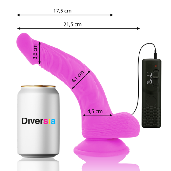 FlexiVibe - Dildo Vibrante 21,5 cm - Viola