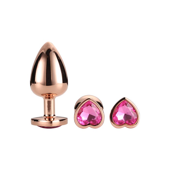 Set di tappi anali Love Rose Gold Brillante