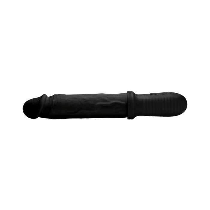Dildo automatico a vibrazione e spinta 8x pounder con manico - nero