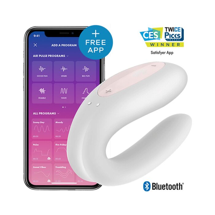 Satisfyer double joy con app oro blanco/rosa