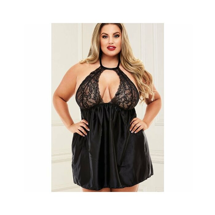 Babydoll in pizzo babydoll - nero