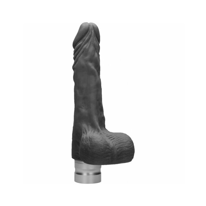 Pene realistico con vibrazione di 17 cm - nero
