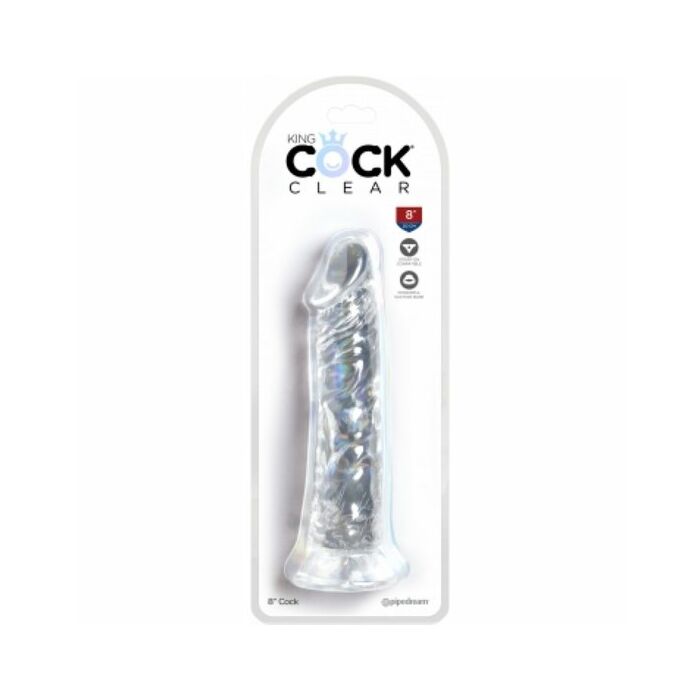 King cock - dildo realista, trasparente -19,7 cm