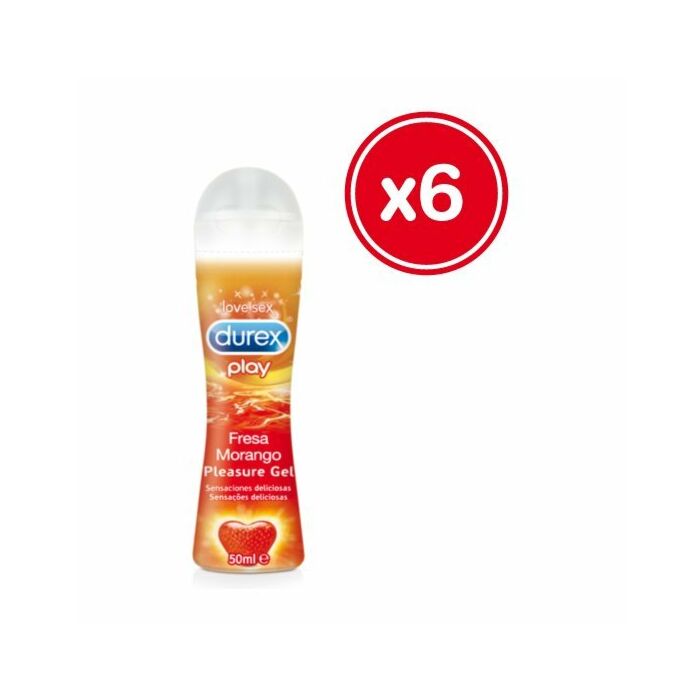 Durex gioca dolce fragola 50 ml (6 uds)