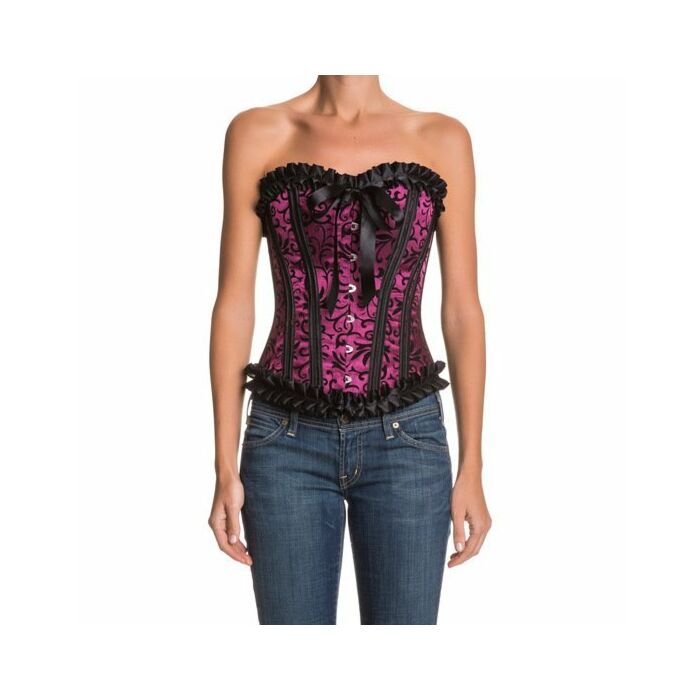 Corsetto viola con frange