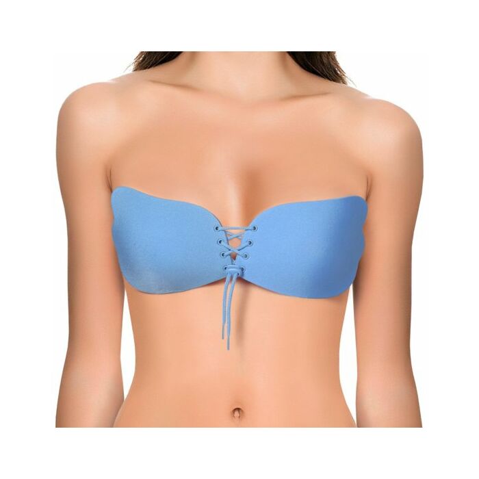 Reggiseno autoadesivo senza spalline liscio invisibile - blu