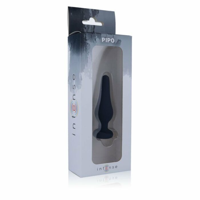 Plug anale intenso pipo s silicone negro 10cm